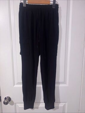 90 Degree By Reflex Black Cargo Jogger Pants